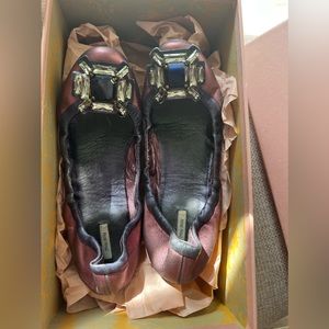 Miu Miu bejeweled elastic flats